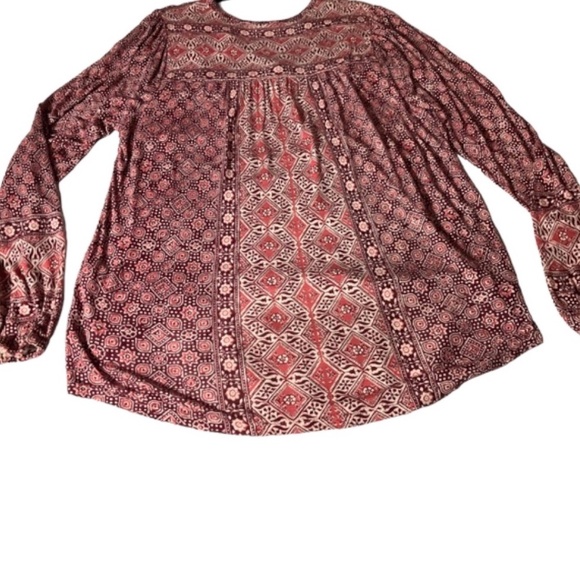 Lucky Brand V-Neck Blouse Large - Picture 4 of 10